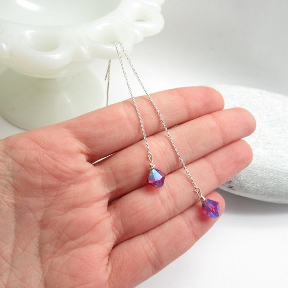 Swarovski Crystal threader earrings - Picture 9 of 9